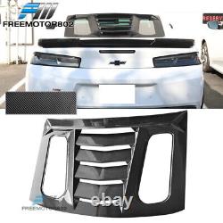 Fits 16-23 Chevy Camaro Rear Window Louver Windshield Cover Carbon Fiber Print