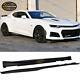 Fits 16-23 Chevy Camaro Zl1 Style Side Skirt Extension Lip Pp Glossy Black