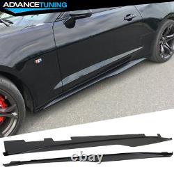 Fits 16-23 Chevy Camaro ZL1 Style Unpainted Side Skirts Extension Rocker Panel