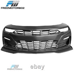 Fits 19-23 Chevy Camaro SS Unpainted Front Bumper PP With Matte Front Lip ABS