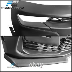 Fits 19-23 Chevy Camaro SS Unpainted Front Bumper PP With Matte Front Lip ABS