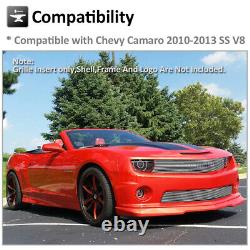 Fits 2010-2013 Chevy Camaro SS V8 Upper Bumper Chrome Billet Grille Insert Combo