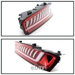 Fits 2016-2018 Chevy Camaro Red Tail Lights Lamps LED Sequential Signal Tube Bar