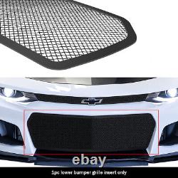 Fits 2019-2023 Chevy Camaro ZL1 Lower Bumper Stainless Black Mesh Grille Insert