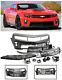 For 10-13 Camaro Zl1 Style Front Bumper Cover Upper Lower Grille With Fog Lights