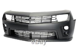 For 10-13 Camaro ZL1 Style Front Bumper Cover Upper Lower Grille With Fog Lights