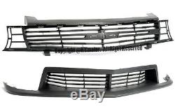 For 10-13 Camaro ZL1 Style Front Bumper Cover Upper Lower Grille With Fog Lights