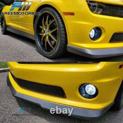 For 10-13 Chevy Camaro V6 Only Front Bumper Lip Spoiler SS Style Black PU