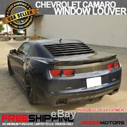 For 10-15 Chevrolet Camaro Black Rear Window Louver PUR Kit