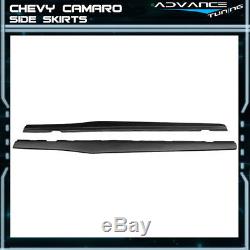 For 10-15 Chevy Camaro Ikon Style Side Skirts Polypropylene (PP) Pair Left Right