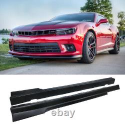 For 10-15 Chevy Chevrolet Camaro ZL1 Style Side Skirts Extension Kit Unpainted