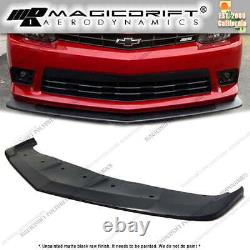 For 14-15 Chevy Camaro V8 SS Z28 AS Style Front Bumper Lip Chin Flat Splitter