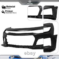 For 16-18 Chevrolet Camaro ZL1 Style Front Bumper Cover with Grille & Lip PP