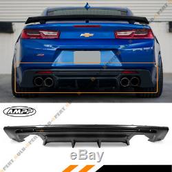 For 16-2020 Chevy Camaro LT RS SS Shark Fin Rear Bumper Diffuser Replacement PP