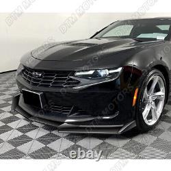 For 16-22 Chevy Camaro Painted Black 1LE-Style Front Bumper Lip Body Kit Spoiler