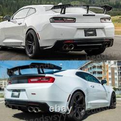 For 16-22 Chevy Camaro ZL1 1LE Style2D Rear Trunk Spoiler Wing Carbon Fiber Look