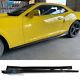 For 16-23 Chevy Camaro 4pcs Gloss Black Side Skirts Extension Ikon V3 Style Pp