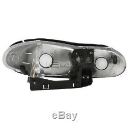 For 1998-2002 Chevy Camaro Black Replacement Headlights Lights Lamps Left+Right