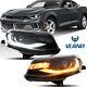 For 2016-18 Chevy Camaro Halogen&hid Model Headlights Led Projector Front Lamps