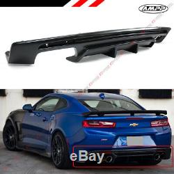 For 2016-18 Chevy Camaro LT RS SS Shark Fin Rear Bumper Diffuser Replacement PP