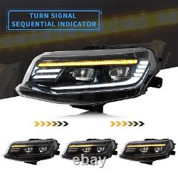 For 2016-2018 Chevrolet Camaro LT SS RS ZL LS LED Projector Headlights withDRL set