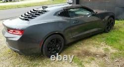 For 2016-2019 Chevy Camaro Glossy Black Rear Window Louver Sun Shade Cover