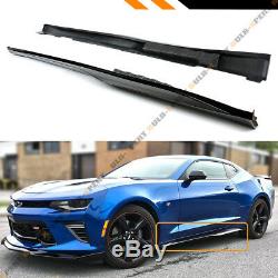 For 2016-2019 Chevy Camaro LT SS RS Gloss Black ZL1 Style Side Skirt Extension