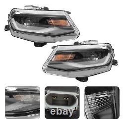 For 2016-2022 Chevy Camaro HID Xenon Headlights LED DRL Headlamps Pair Set LH+RH