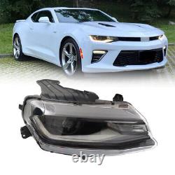 For 2016-2022 Chevy Camaro Headlight Housing Black Right/RH Side HID WithLED DRL