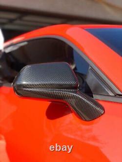 For 2016-2024 Chevy Camaro Real Carbon Fiber Mirror Covers Caps (Direct Add-On)