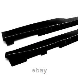 For 2016-22 Chevy Camaro RS SS ZL1 Style Gloss Black Side Skirts Panel Extension
