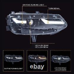 For 2019-2024 Chevrolet Chevy Camaro Projector Full LED Headlights Black Housing