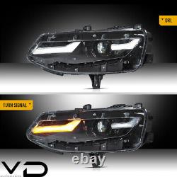 For 2019-2024 Chevy Camaro Coupe Front Lamp Full LED VLAND Projector Headlights
