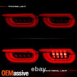 For 2019-2024 Chevy Camaro LED Tail Lights Rear Brake Lamp Black Red Lens