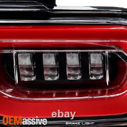 For 2019-2024 Chevy Camaro LED Tail Lights Rear Brake Lamp Black Red Lens