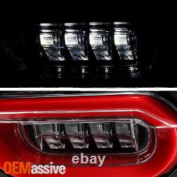 For 2019-2024 Chevy Camaro LED Tail Lights Rear Brake Lamp Black Red Lens