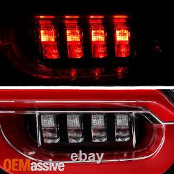 For 2019-2024 Chevy Camaro LED Tail Lights Rear Brake Lamp Black Red Lens