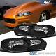 For 98-02 Chevy Camaro Z28 Matte Black Headlights Driving Head Lamps Left+right