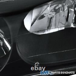 For 98-02 Chevy Camaro Z28 Matte Black Headlights Driving Head Lamps Left+Right