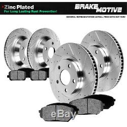 For Camaro Trans Am Front & Rear Drilled Slotted Brake Rotors And Metallic Pads
