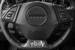 For Chevrolet Camaro 2016-2020 carbon fiber inner Steering wheel cover trim 4pcs