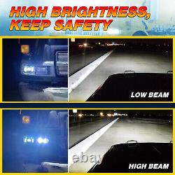 For Chevy Camaro 1982-1992 Newest 4x6 LED Headlights High Low Sealed Beam Black