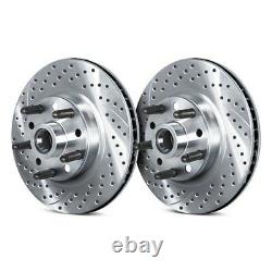 For Chevy Camaro 79-81 Brake Rotors Drilled & Slotted 1-Piece Front Brake Rotors