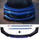 For Chevy Camaro Lt Ss Rs Black & Blue 4pc Front Bumper Lip Splitter +strut Rods
