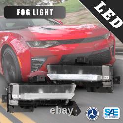 For Chevy Camaro SS 2016 2017 2018 LED DRL Fog Lights Front Bumper Lamps Pair