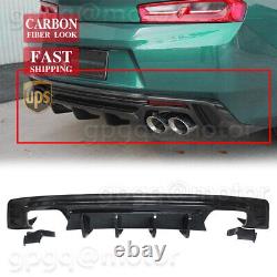 For Chevy Camaro SS LT LS 16-2023 Carbon Fiber Rear Bumper Lip Diffuser Spoiler