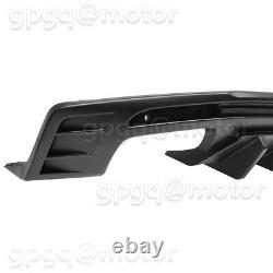 For Chevy Camaro SS LT LS 2016-2023 Matte Black Rear Bumper Lip Diffuser Spoiler