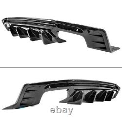 For Chevy Camaro SS LT LS 2016-2023 Rear Bumper Lip Diffuser Spoiler Gloss Black