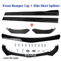 For Chevy Camaro SS RS LT Front Bumper Lip Spoiler Splitter + 86.6 Side Skirts