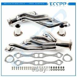 For Chevy SBC Small Block A/F/G Body 5.0 5.7L Stainless Clipster Exhaust Header